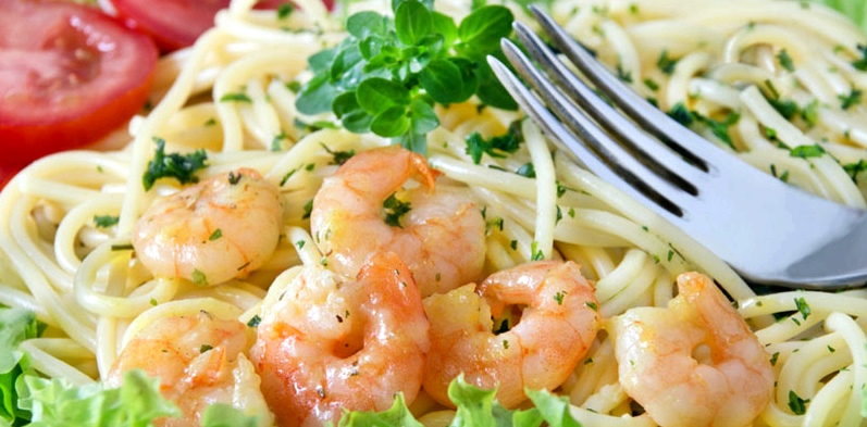 Nudeln mit Scampi